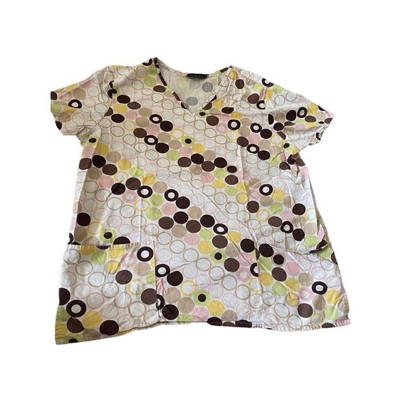 Set of 3 Scrub Tops E Libby Cherokee Uniforms Workwear Career Healthcare Work Me - Picture 6 of 14